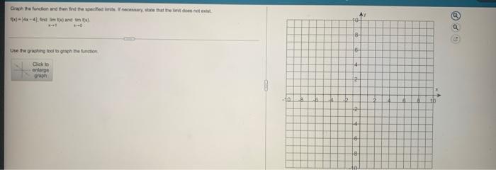 Graph The Function And Then Find The Specified Limits If Necessary State That The Limit Does Not Exist X 4x 4 Ft I 1