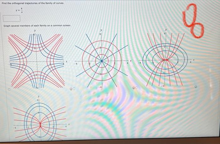 Find The Orthogonal Trajectories Of The Family Of Curves V Graph Several Members Of Each Family On A Common Screen X 1