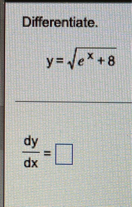Differentiate Dy Y Ex 8 Ii 1
