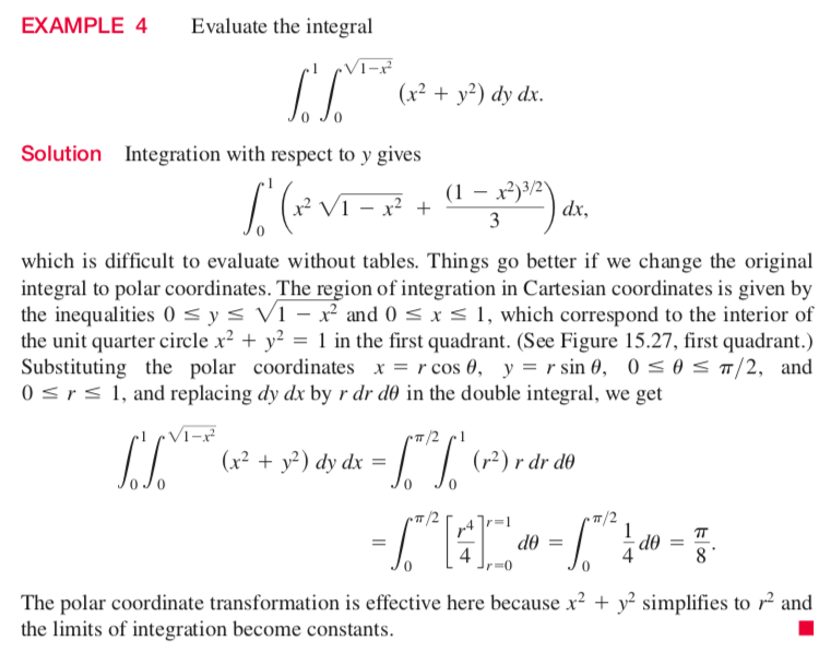 Example 4 Evaluate The Integral Ll Solution Integration With Respect To Y Gives Vi Which Is Difficult To Evaluate With 1