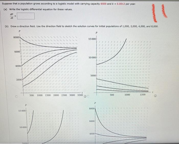 Suppose That A Population Grows According To A Logistic Model With Carrying Capacity 6500 And K 0 0012 Per Year A W 1
