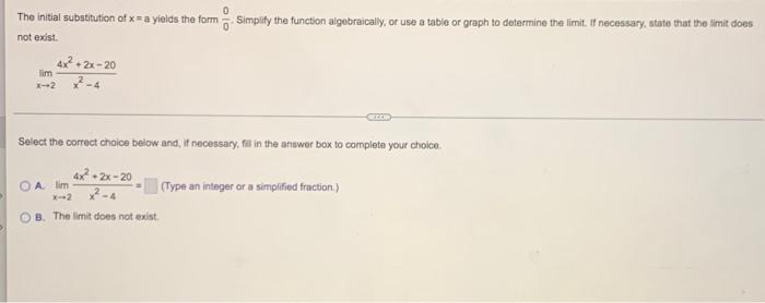 Use The Theorem On Limits Of Rational Functions To Find Each Limit If Necessary State That The Limit Does Not Exist L 6