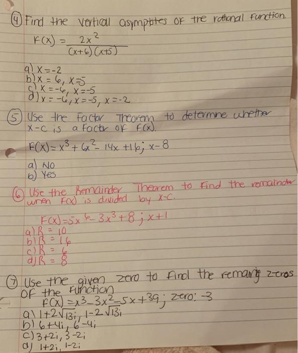 Test 2 A 1 Find The Power Function That The Graph Of Ff Resembles For Large Values Of Ix1 Y X5 25 V X 10 B C Di Y X 2