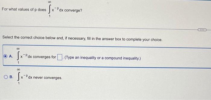 For What Values Of P Does Select The Correct Choice Below And If Necessary Fill In The Answer Box To Complete Your Cho 1