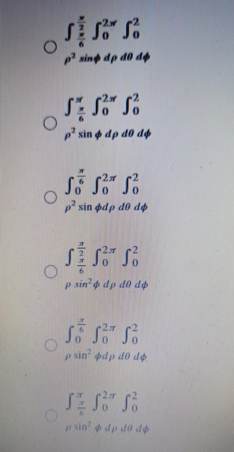 9 Set Up The Triple Integral For The Volume In Spherical Coordinates For The Solid That Lies 3 Points Within The Sph 2