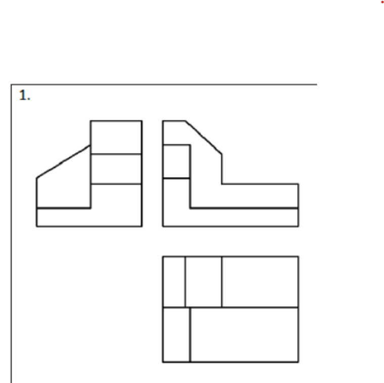 From The Projected Views Obtain The Isometric Drawing 1