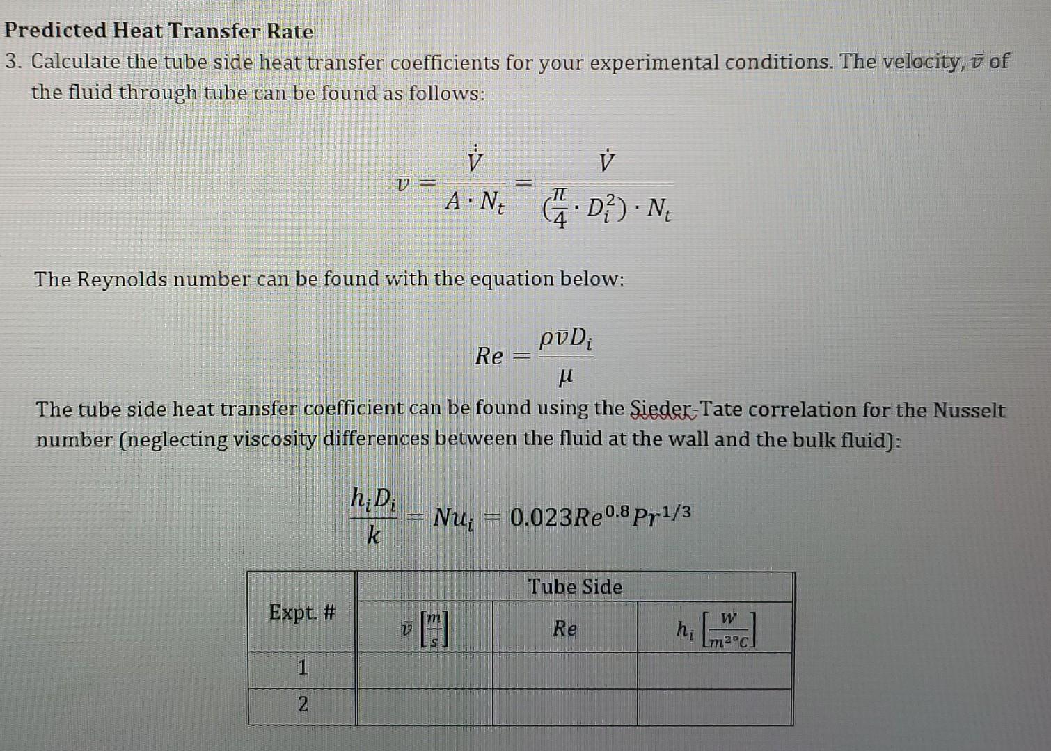 Table 1 Experimental Data Tube Side Hot Shell Side Cold Tout C V Ml Tin C Tout C V Ml 72 1 650 6ml 25 3