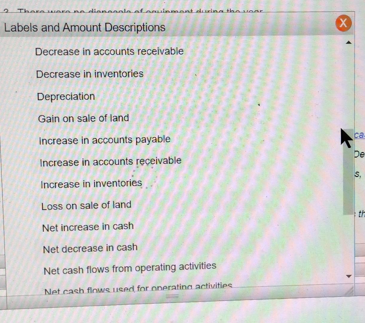 Statement Of Cash Flows Instructions Labels And Amount Descriptions Statement Of Cash Flows Instructions The Comparative 7