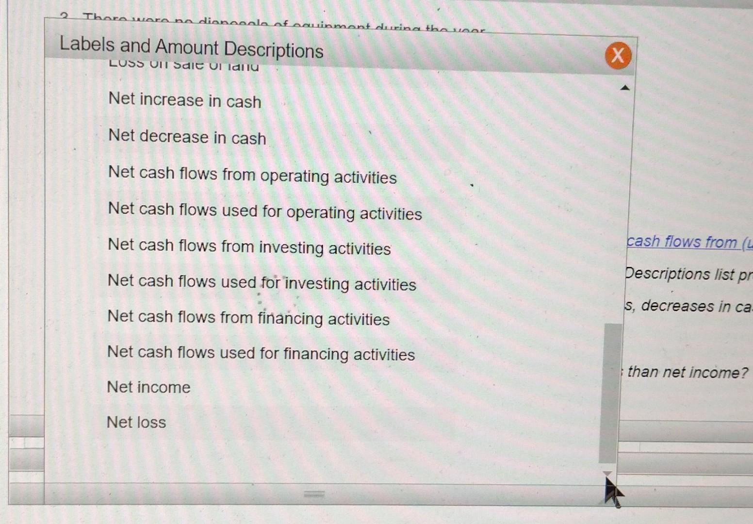 Statement Of Cash Flows Instructions Labels And Amount Descriptions Statement Of Cash Flows Instructions The Comparative 8