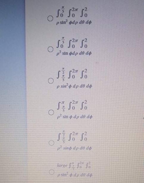 3 Set Up The Triple Integral For The Volume In Spherical Coordinates For The Solid That Lies 3 Points Within The Sph 2