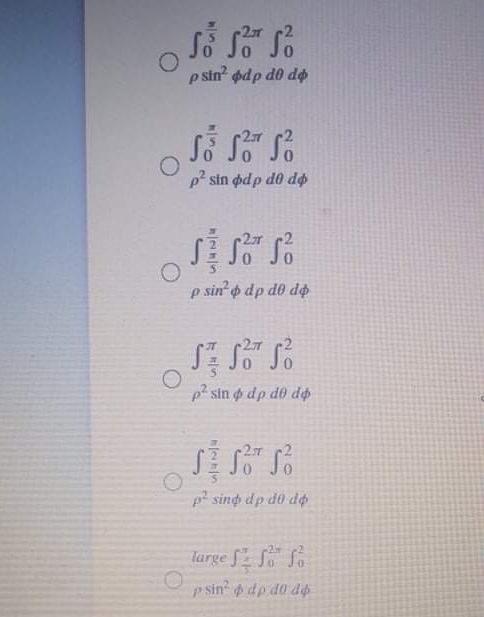 3 Set Up The Triple Integral For The Volume In Spherical Coordinates For The Solid That Lies 3 Points Within The Sph 2