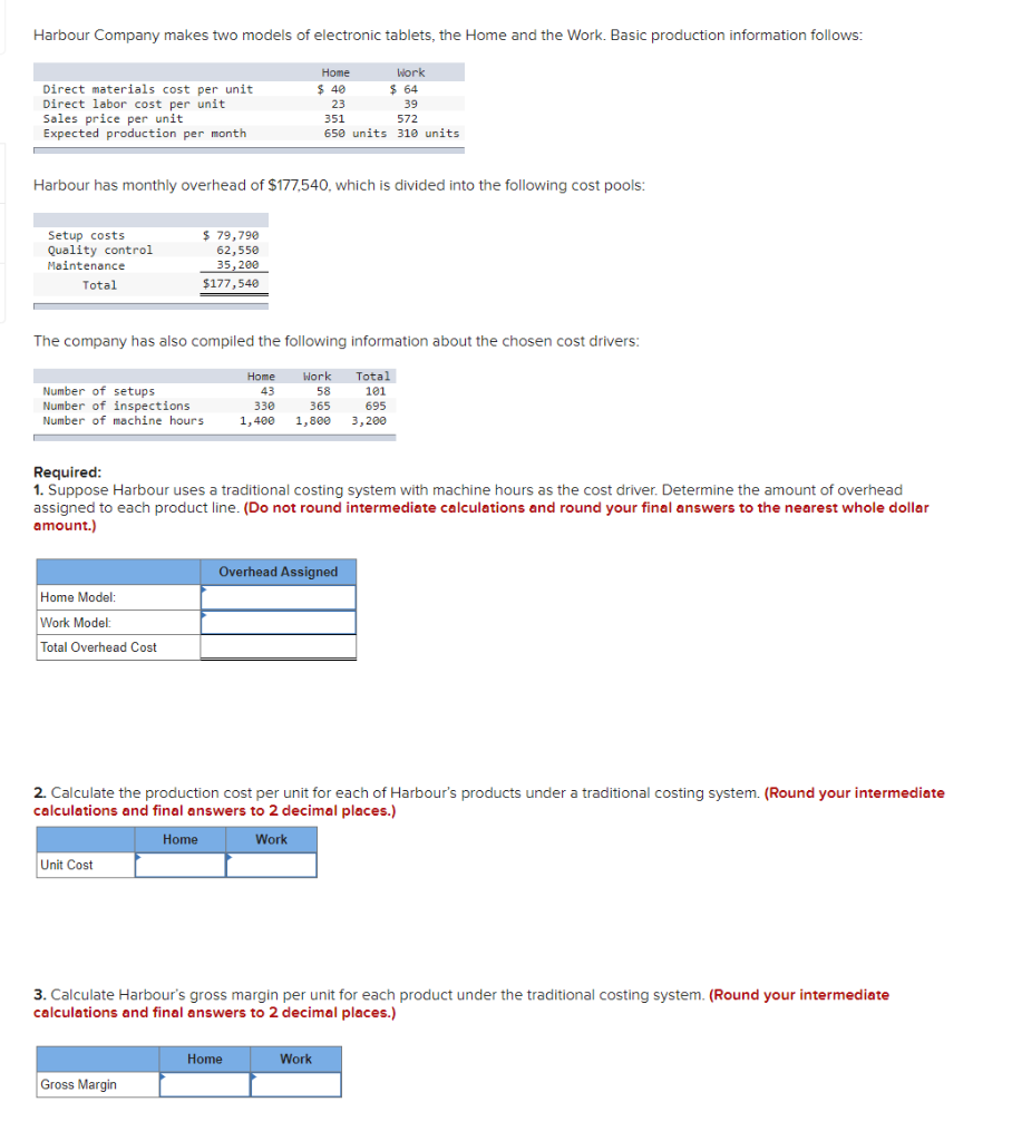 Harbour Company Makes Two Models Of Electronic Tablets The Home And The Work Basic Production Information Follows Dir 1