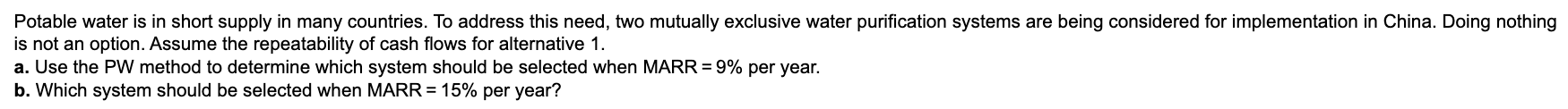 Potable Water Is In Short Supply In Many Countries To Address This Need Two Mutually Exclusive Water Purification Syst 1