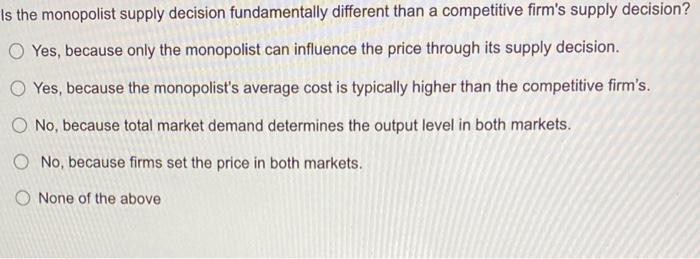 If A Competitive Firm Is In Short Run Equilibrium Then A An Increase In Its Fixed Cost Will Have No Effect On Profit 2