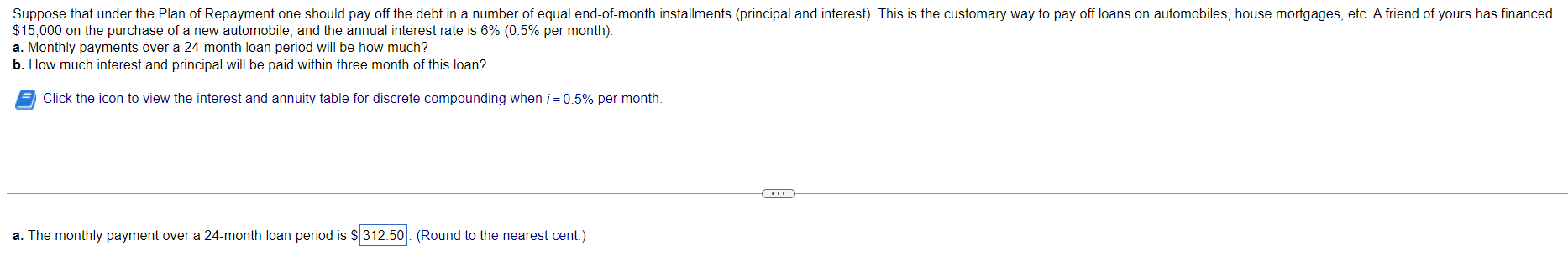 Suppose That Under The Plan Of Repayment One Should Pay Off The Debt In A Number Of Equal End Of Month Installments Pri 1