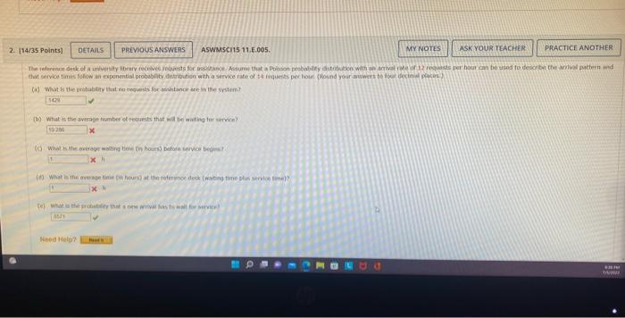 2 114 35 Points Details The Reference Desk Of A That Service The Follow Previous Answers Vesity Brary Reches Requests 2