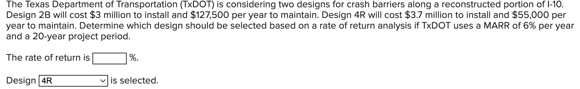 The Texas Department Of Transportation Txdot Is Considering Two Designs For Crash Barriers Along A Reconstructed Porti 1