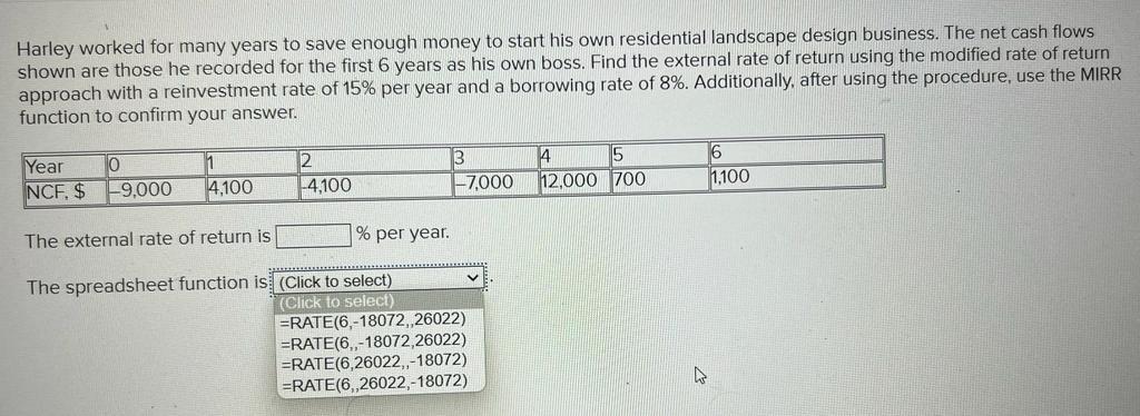 Harley Worked For Many Years To Save Enough Money To Start His Own Residential Landscape Design Business The Net Cash F 1