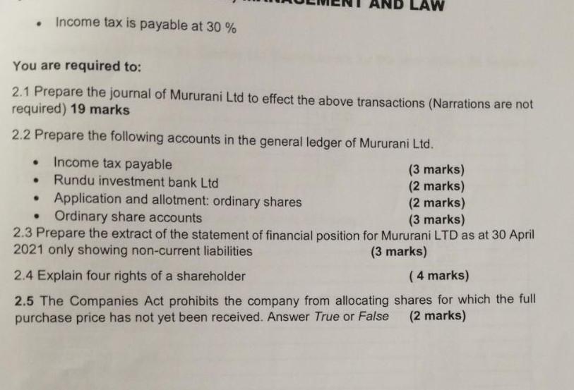 38 Marks Mururani Lid Is Company Listed In The Namibia Stock Exchange Nsx Provides You With This Information From Th 2