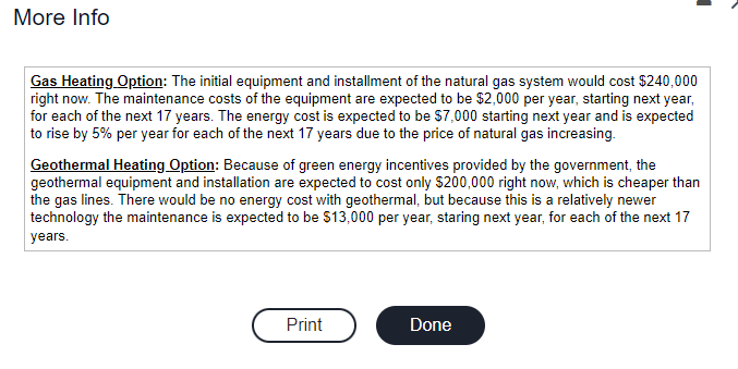 Your Company Is Environmentally Conscious And Is Considering Two Heating Options For A New Research Building What You K 2