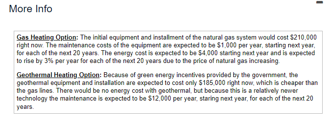 Your Company Is Environmentally Conscious And Is Considering Two Heating Options For A New Research Building What You K 2