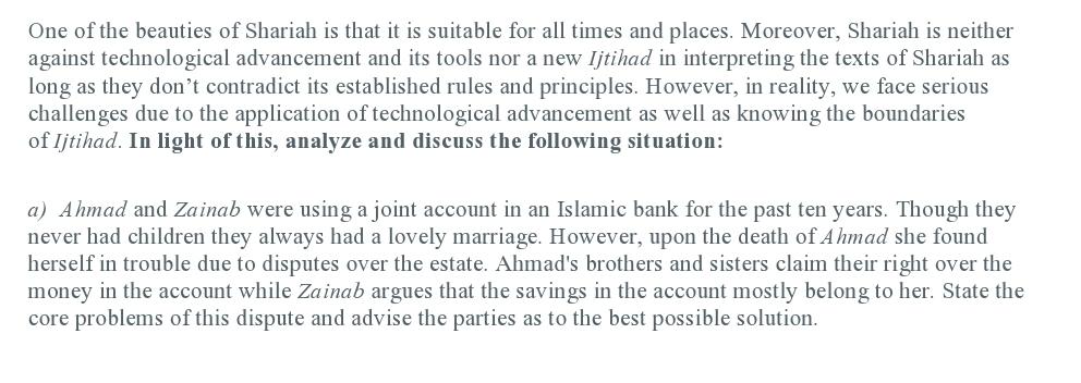 One Of The Beauties Of Shariah Is That It Is Suitable For All Times And Places Moreover Shariah Is Neither Against Tec 1