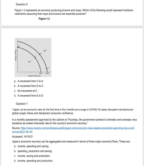 Question 4 Table 1 1 Production Possibilities For Brushes And Combs Referring To Table 1 1 The Opportunity Cost Of Pro 2