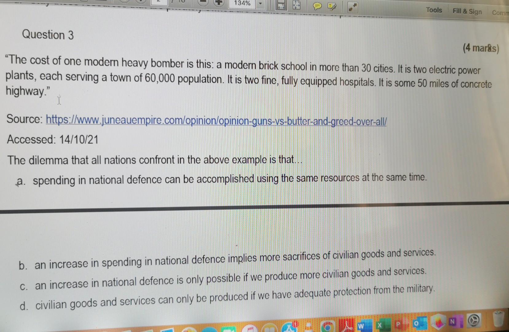 134 Question 3 4 Marks The Cost Of One Modern Heavy Bomber Is This A Modern Brick School In More Than 30 Cities It 1