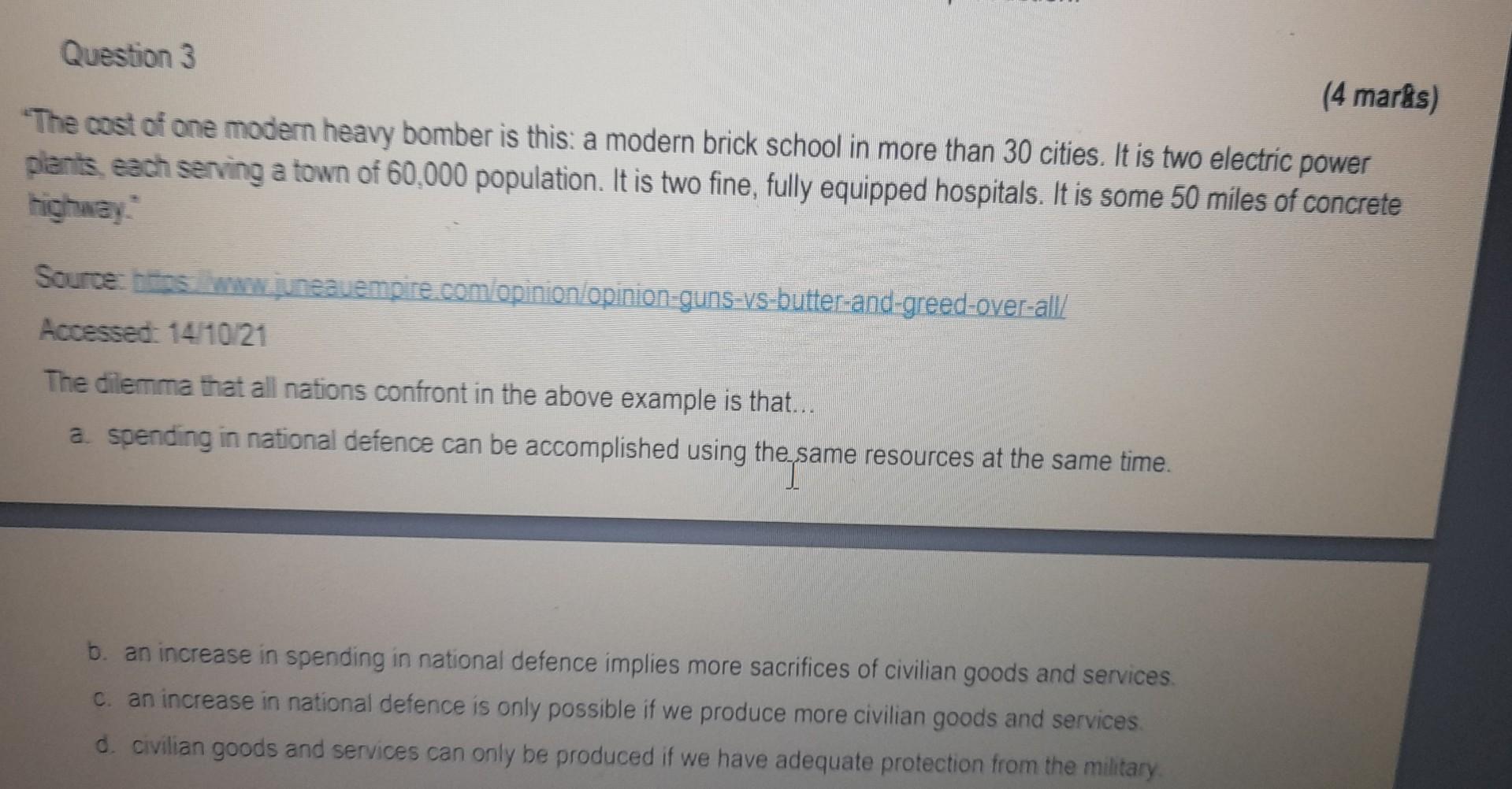 Question 3 4 Marks The Cost Of One Modern Heavy Bomber Is This A Modern Brick School In More Than 30 Cities It Is T 1