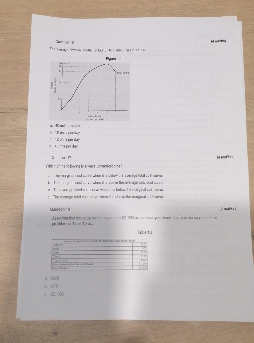 Section A Answer All The Questions In This Section Answer The Following Questions And Where Applicable Make Use Of Th 6