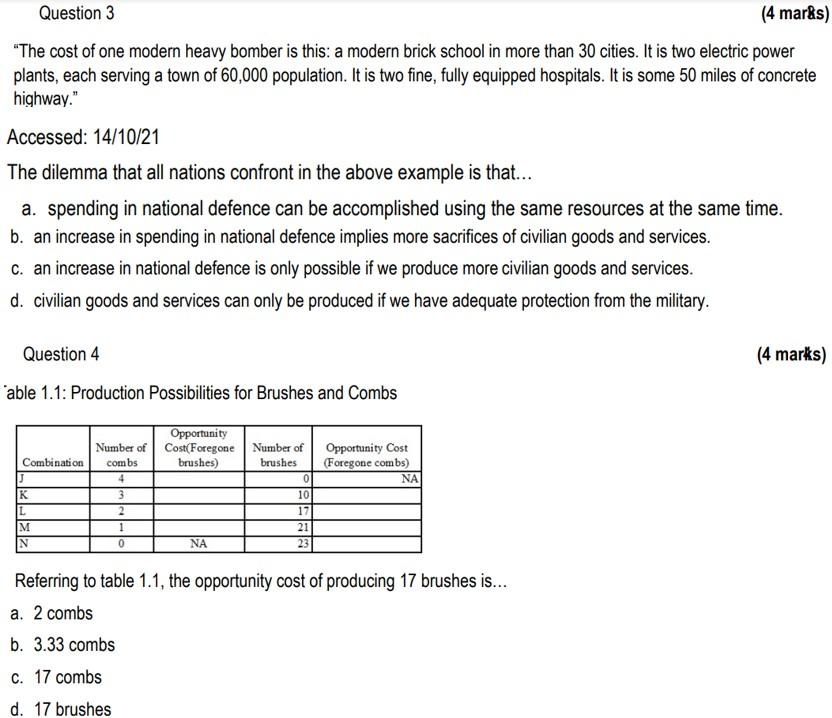 Question 3 4 Marks The Cost Of One Modern Heavy Bomber Is This A Modern Brick School In More Than 30 Cities It Is T 1