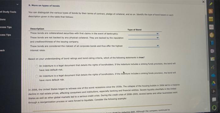 D Study Tools Cions Ccess Tips Xcess Tips Pack 9 More On Types Of Bonds You Can Distinguish The Various Types Of Bonds 1