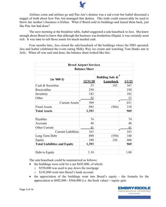 Breed Airport Services Sale Leasebacks Budgeting Reporting And Variance Analysis Alfonso F Canella Higuera Without 3