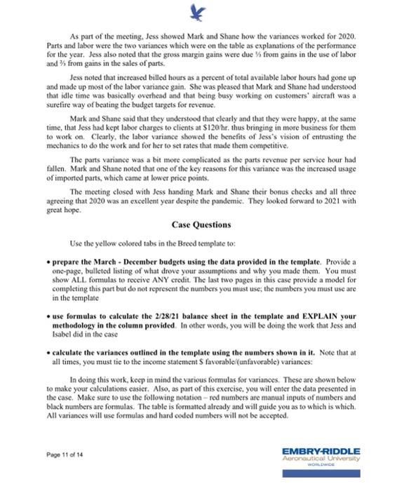 Breed Airport Services Sale Leasebacks Budgeting Reporting And Variance Analysis Alfonso F Canella Higuera Without 11