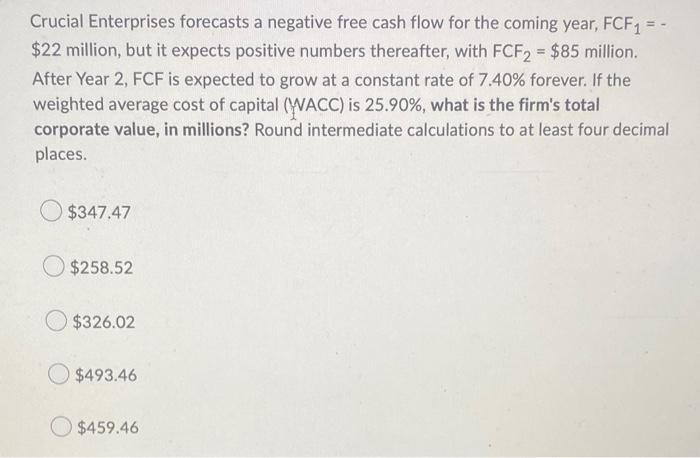 Crucial Enterprises Forecasts A Negative Free Cash Flow For The Coming Year Fcf 22 Million But It Expects Positi 1