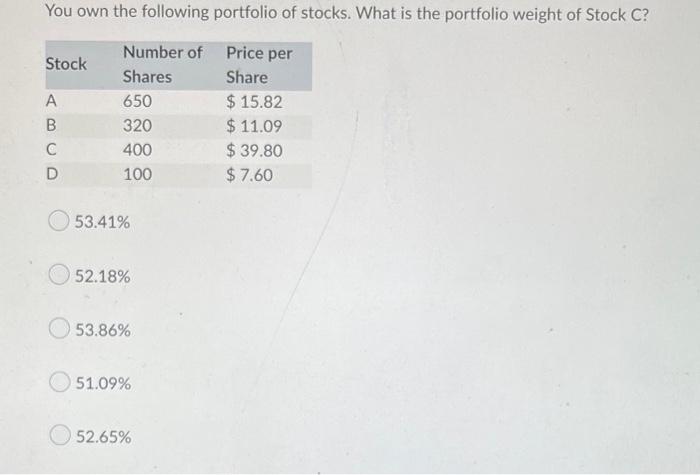 What Is The Standard Deviation Of The Returns On A Stock Given The Following Information State Of Economy Of Economy Bo 2