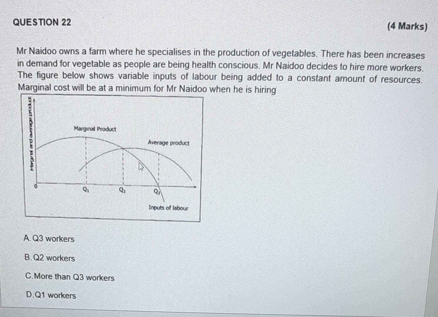 Question 22 Mr Naidoo Owns A Farm Where He Specialises In The Production Of Vegetables There Has Been Increases In Dema 1