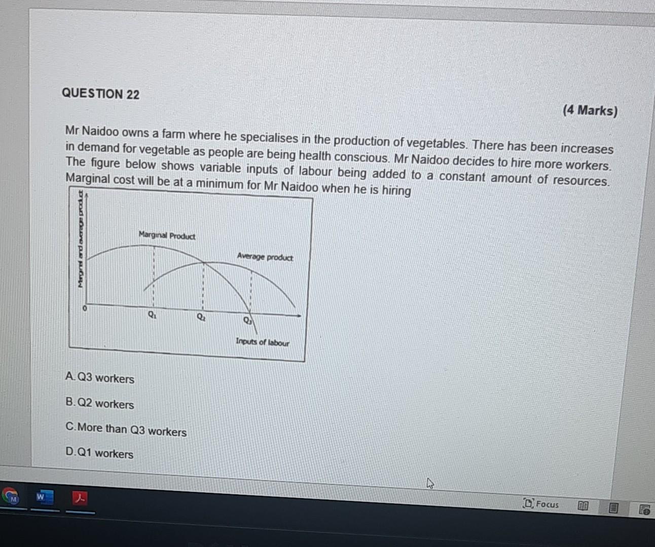 Question 22 Mr Naidoo Owns A Farm Where He Specialises In The Production Of Vegetables There Has Been Increases In Dema 1