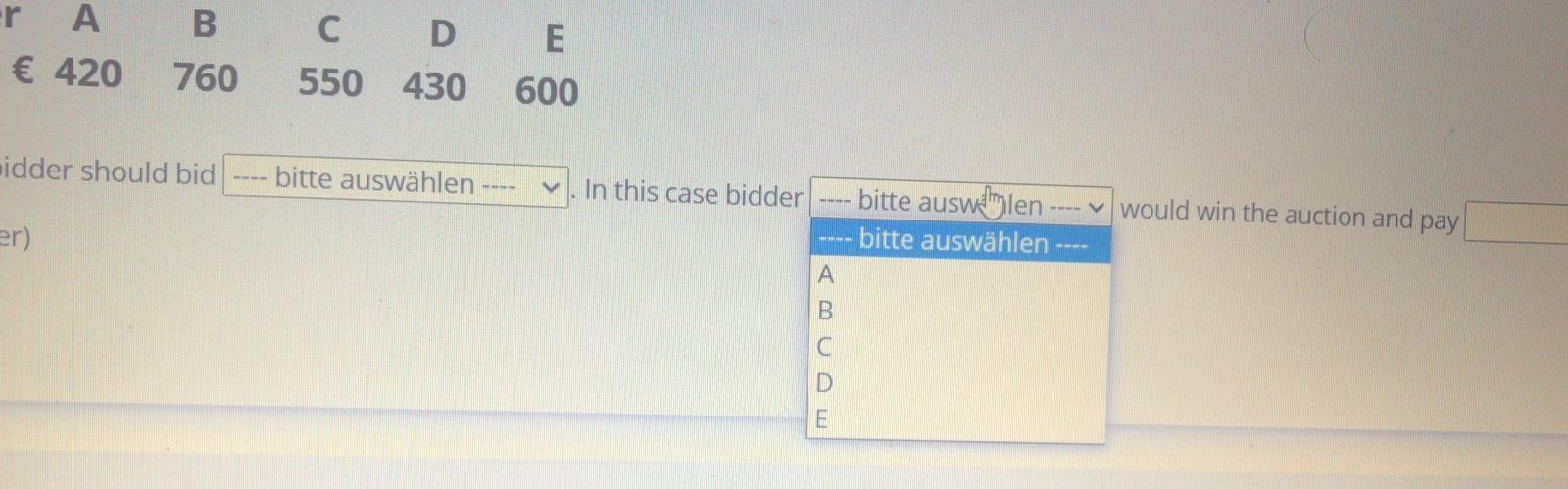 3p There Are 5 Potential Buyers In An English Auction For An Object Each Bidder Has A Private Value And There Is No P 3