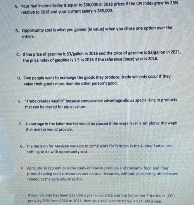 A Your Real Income Today Is Equal To 36 000 In 2018 Prices If The Cpi Index Grew By 25 Relative To 2018 And Your Curr 1