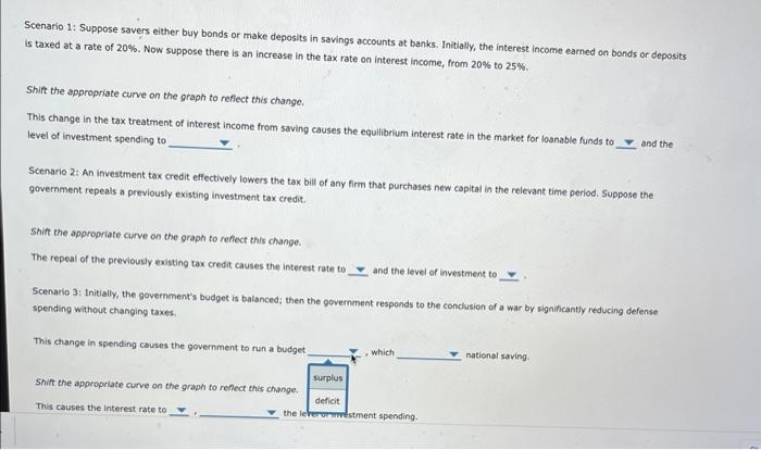 5 The Market For Loanable Funds And Government Policy 1 The Following Graph Shows The Market For Loanable Funds For Ea 6