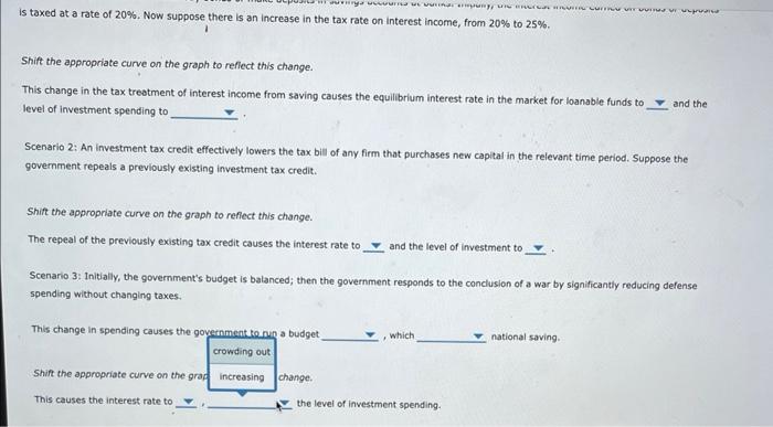 5 The Market For Loanable Funds And Government Policy 1 The Following Graph Shows The Market For Loanable Funds For Ea 9
