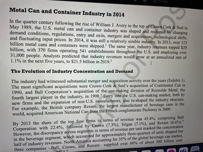 What Are The Macro Trends In The Us Metal Can And Container Industry What Do These Trends Mean For Market Size And 2