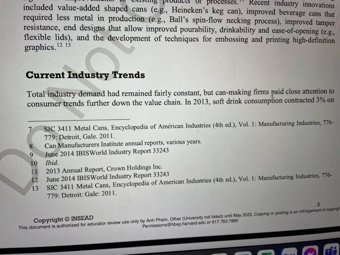 What Are The Macro Trends In The Us Metal Can And Container Industry What Do These Trends Mean For Market Size And 5