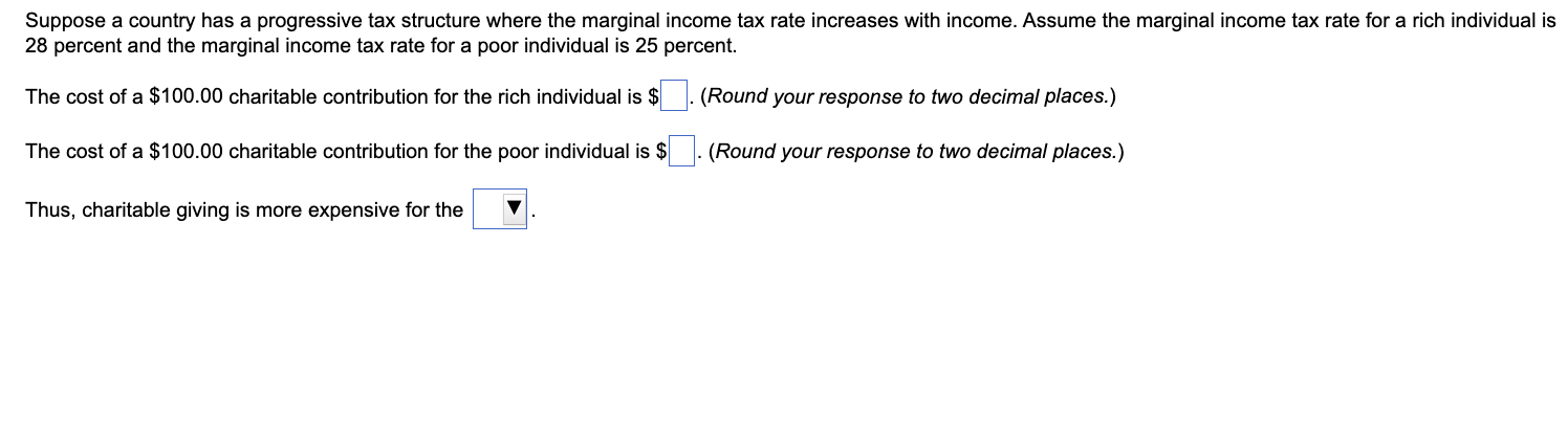 Suppose A Country Has A Progressive Tax Structure Where The Marginal Income Tax Rate Increases With Income Assume The M 1