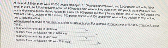 At The End Of 2020 There Were 22 000 People Employed 1 100 People Unemployed And 3 000 People Not In The Labor Force 1