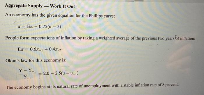 E Comparing The Equilibrium Before The Recession With The New Long Run Period Six Equilibrium How Much Does Inflatio 3