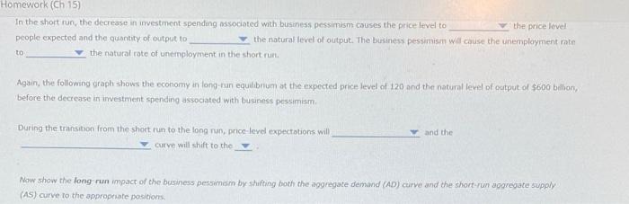 8 Economic Fluctuations I The Following Graph Shows The Economy In Long Run Equilibrium At The Expected Price Level Of 2