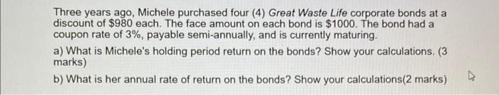 Question 4 5 Points A With The Holdings That Michele Had How Would You Describe The Type Of Asset Allocation Strateg 4
