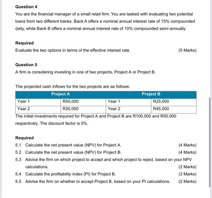 Question 1 A Certain Company Owns 20 Food Stores In South Africa And Is Still Expanding Rapidly You Are Considering Inv 4